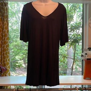 Free People long sleeve tunic, black.